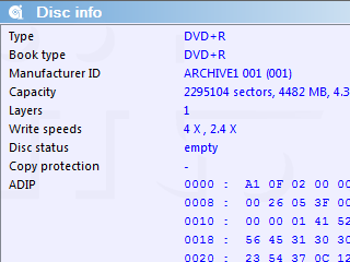 DiscInfo - Data Tresor Disc