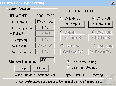 NEC ND-3250 - DVDinfo Pro BookType 1