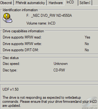 NEC ND-4550A - CD-RW UDF