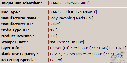 LiteOn LH-2B1S - DVD identifier BD-R medium info