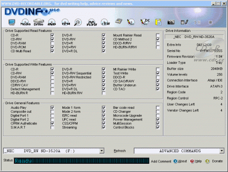 NEC ND-3250 - DVDinfo Pro