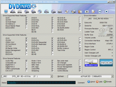 NEC ND-4550A - DVDinfo Pro