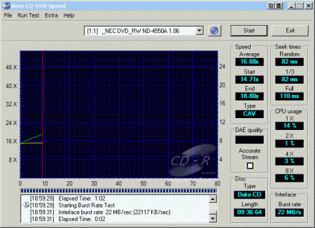 NEC ND-4550A - CDspeed čtení CD-RW MRW