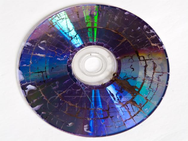 DVD-R spálené v mikrovlnné troubě