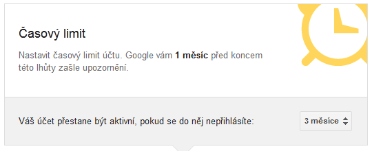 Google správce neaktivních účtů čas