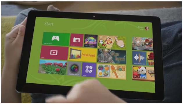 W8 Release Preview on tablet