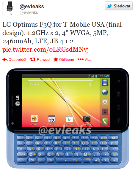 LG Optimus F3Q evleaks