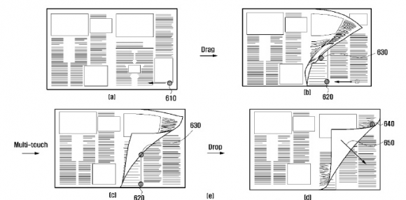 samsung turning page patent