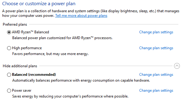 Amd Ryzen Balanced Power Plan