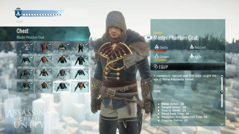 Assassins Creed Unity Equip