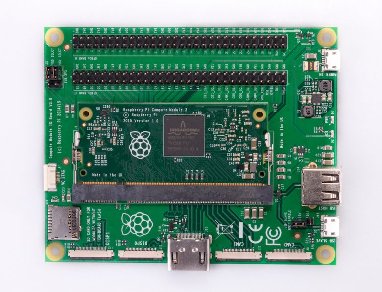 Raspberry Pi Compute Module 3 s rozšiřující deskou