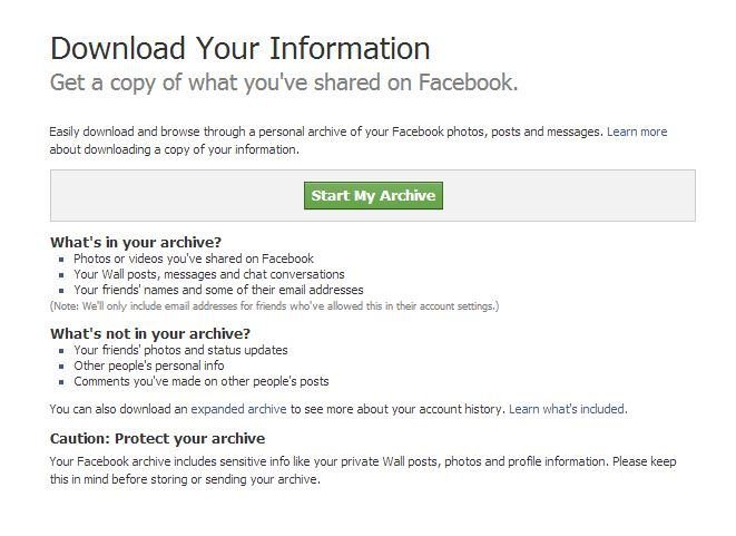 Facebook Archive