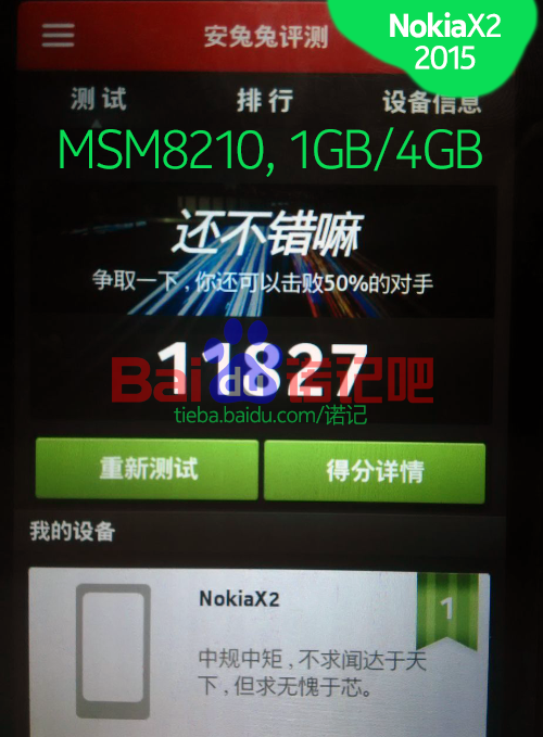 Nokia X 2 Benchmark