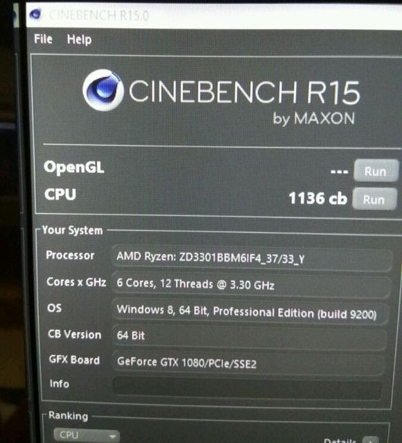 Ryzen 5 1600 X Cinebench 01