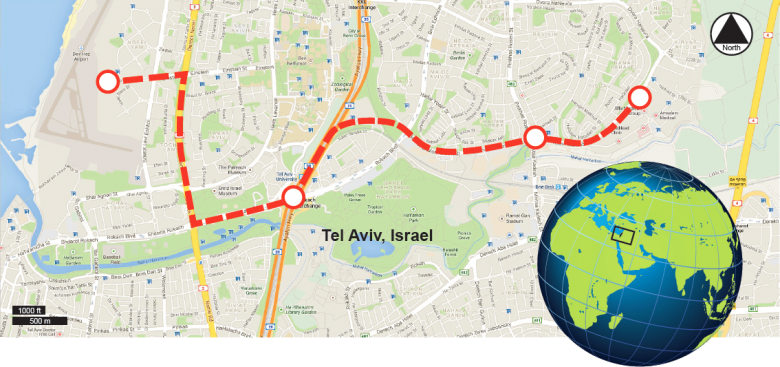 Telaviv Skytran Route