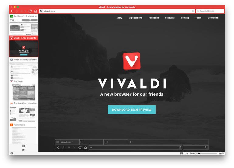 Vivaldi Screenshot Tabs