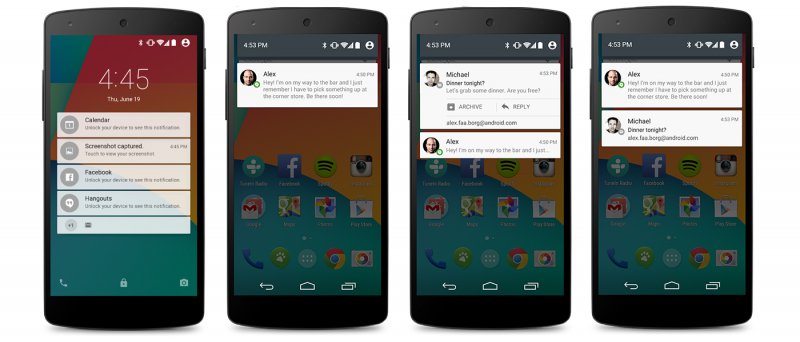 Android Lollipop Notifications