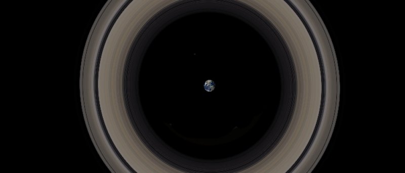 Earth Saturns Rings