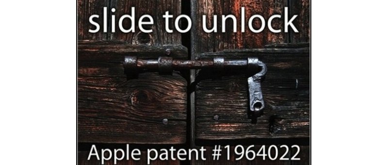 Apple patent - slide to unlock