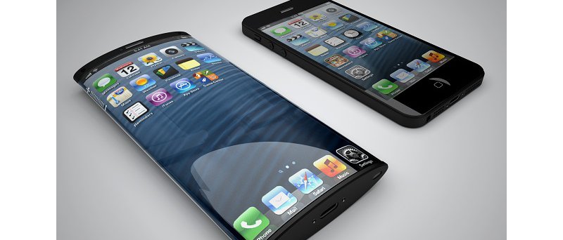 an illustration of a curved iphone