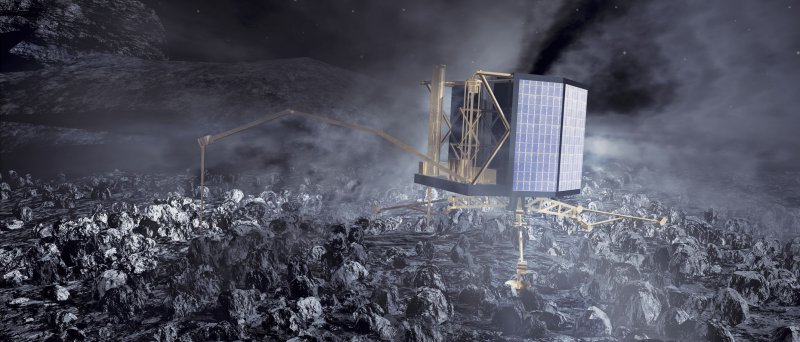 Rosetta S Philae Lander On Comet Nucleus