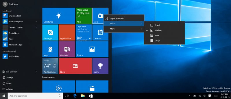 W 10 Screenshot