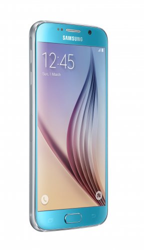 Galaxy S 6 Left Front Blue Topaz