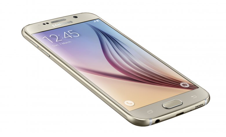 Galaxy S 6 Left Front Dynamic Gold Platinum