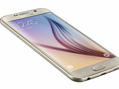 Galaxy S 6 Left Front Dynamic Gold Platinum