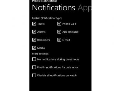 Pebble Windows Phone