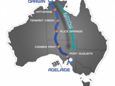 World Solar Challenge Map