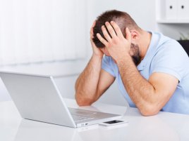 Computer User Depressed