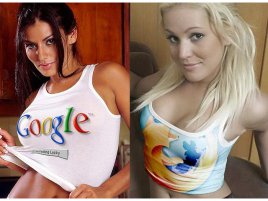 Google girl vs. Firefox girl