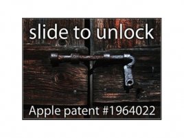 Apple patent - slide to unlock